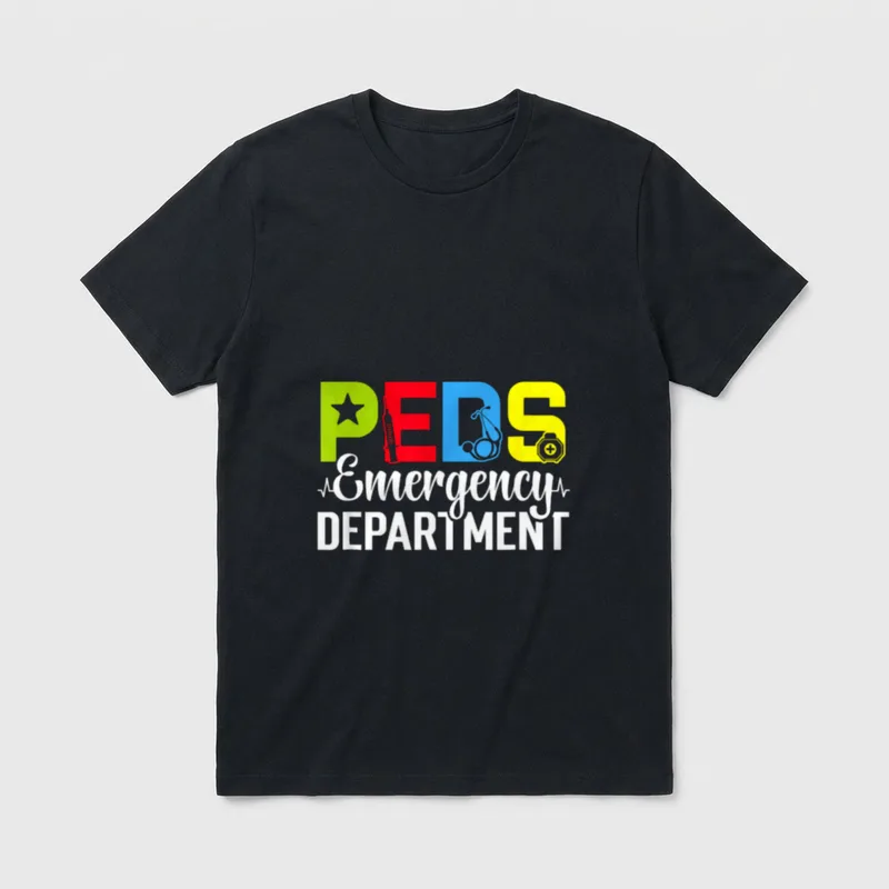 PEDS Emergency Department Pediatric ER Nursing T-Shirt – Classic T-Shirt in Black