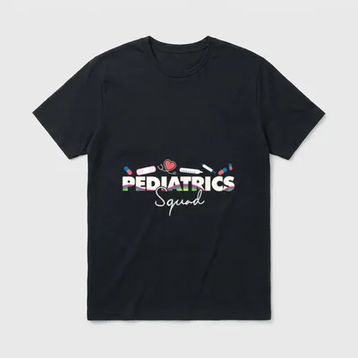 Pediatrics Squad Nurse Specializes T-Shirt – Classic T-Shirt in Black