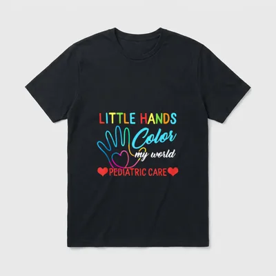 Pediatric Care Little Hands Color T-Shirt – Classic T-Shirt in Black