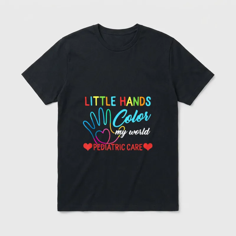 Pediatric Care Little Hands Color T-Shirt – Classic T-Shirt in Black
