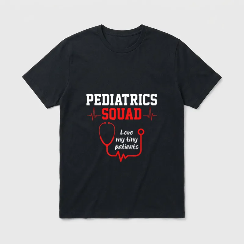 Pediatrician Nurse Pediatrics Squad Love T-Shirt – Classic T-Shirt in Black