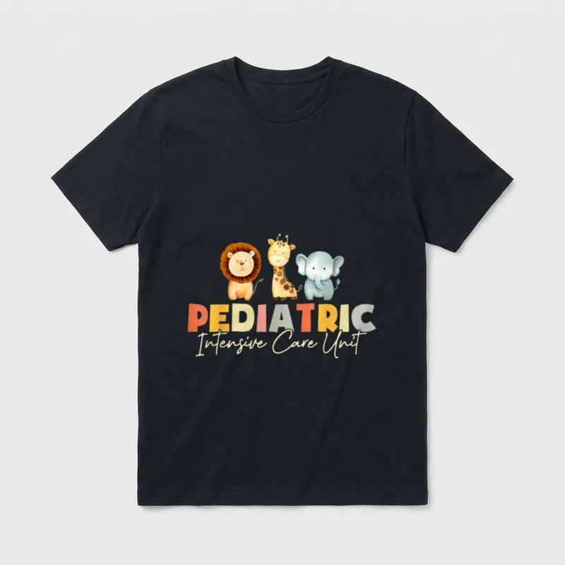 Pediatric Intensive Care Unit Nurse T-Shirt – Classic T-Shirt in Black
