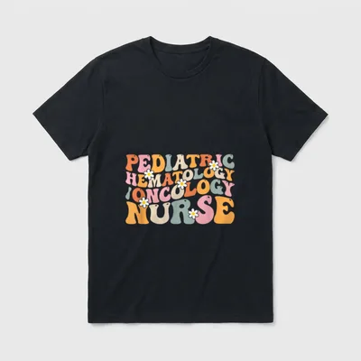 Pediatric Hematology Oncology Nurse Groovy Hem T-Shirt – PEDIATRIC HEMATOLOGY ONCOLOGY NURSE – Classic T-Shirt in Black