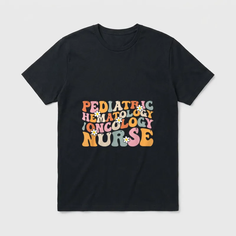 Pediatric Hematology Oncology Nurse Groovy Hem T-Shirt – PEDIATRIC HEMATOLOGY ONCOLOGY NURSE – Classic T-Shirt in Black