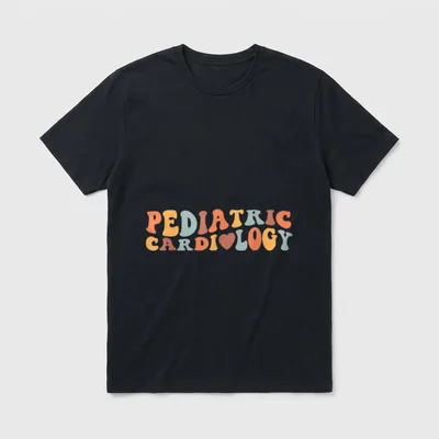 Groovy Pediatric Cardiology PEDS Cardiac Nurse T-Shirt – Classic T-Shirt in Black