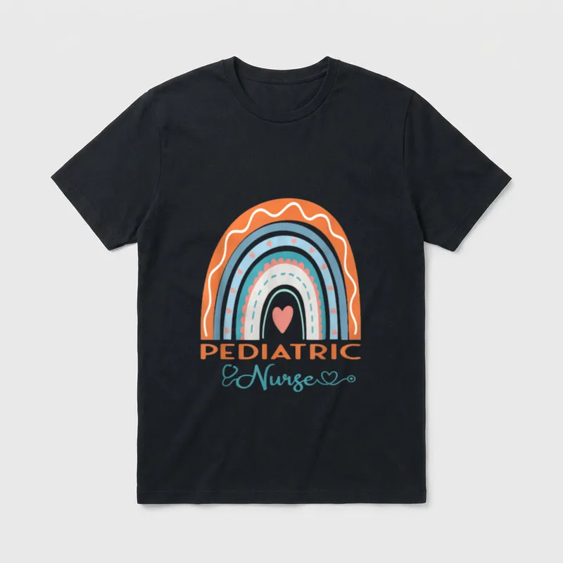 Pediatric Nurse Peds Lightweight T-Shirt – Classic T-Shirt in Black
