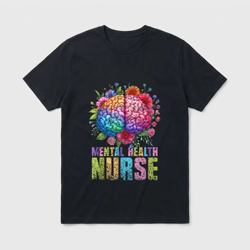 Mental Health Nurse Profession Psychiatry T-Shirt – Classic T-Shirt in Black