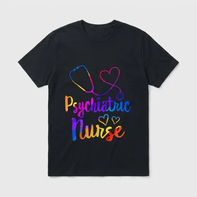Psychiatric Nurse Week RN Mental Health T-Shirt – Classic T-Shirt in Black