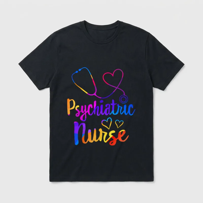 Psychiatric Nurse Week RN Mental Health T-Shirt – Classic T-Shirt in Black