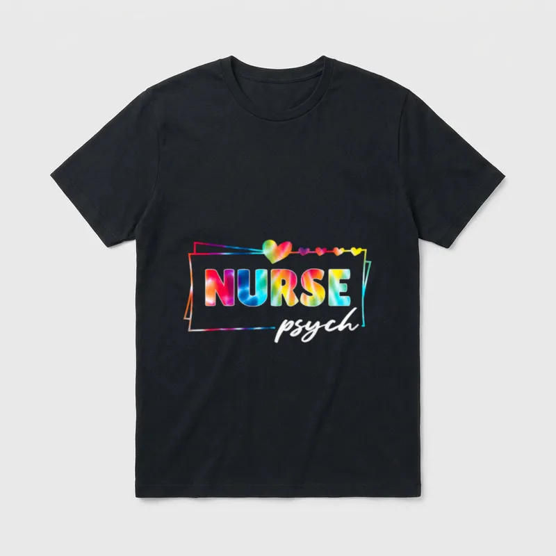 Psych Nurse Tie Dye Nursing Health T-Shirt – Classic T-Shirt in Black