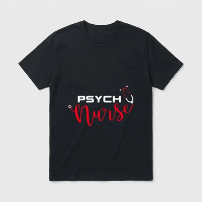 Psychiatric Nurse Stethoscope Psych T-Shirt – Classic T-Shirt in Black