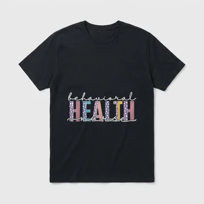 Behavioral Health Nurse Psychiatric Nursing T-Shirt – behavioral HEALTH nurse lettering – Classic T-Shirt in Black