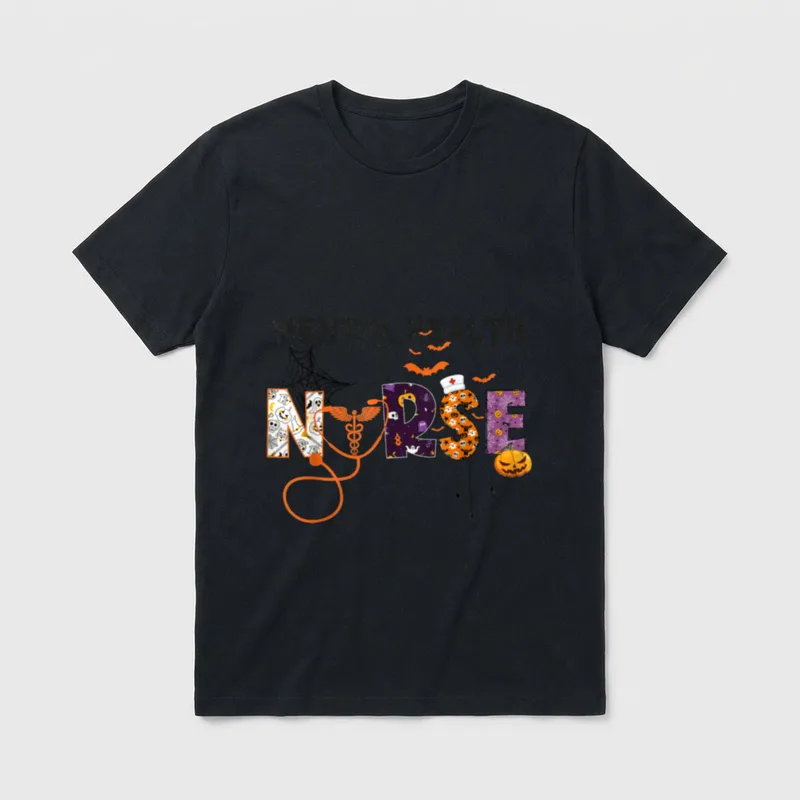 Mental Health Nurse Psych Halloween Spooky T-Shirt – Classic T-Shirt in Black