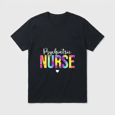 Tie Dye Nurse Psychiatric Mental Health T-Shirt – Classic T-Shirt in Black