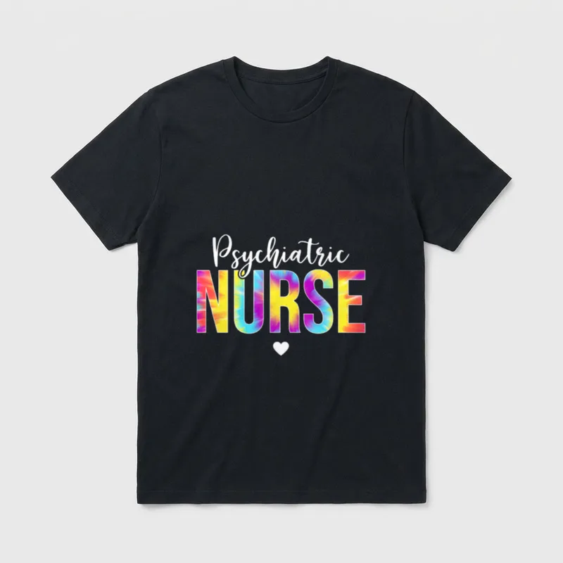 Tie Dye Nurse Psychiatric Mental Health T-Shirt – Classic T-Shirt in Black