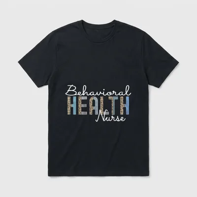 Behavioral Health Nurse Psychiatric Practitioner Hem T-Shirt – Classic T-Shirt in Black