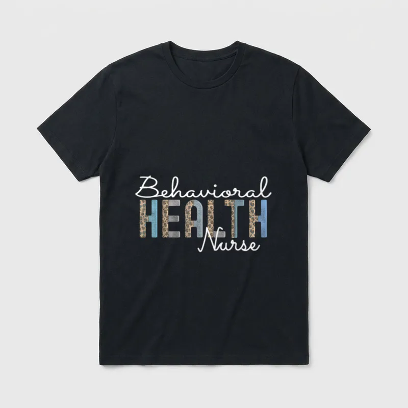 Behavioral Health Nurse Psychiatric Practitioner Hem T-Shirt – Classic T-Shirt in Black