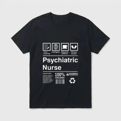 Psychiatric Nurse Double-needle T-Shirt – Classic T-Shirt in Black