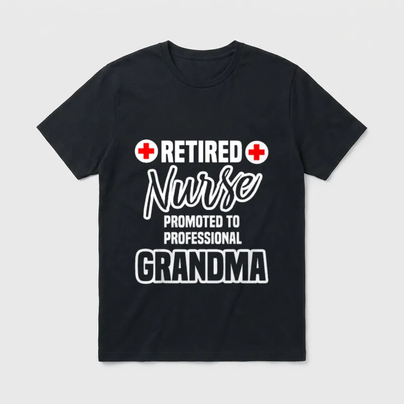 Retired Nurse Professional Grandma T-Shirt – Classic T-Shirt in Black