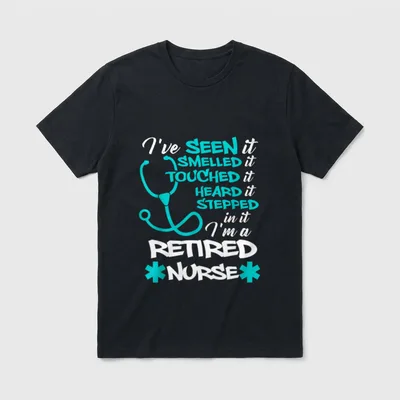 Funny Nurse Retirement Reads T-Shirt – Classic T-Shirt in Black