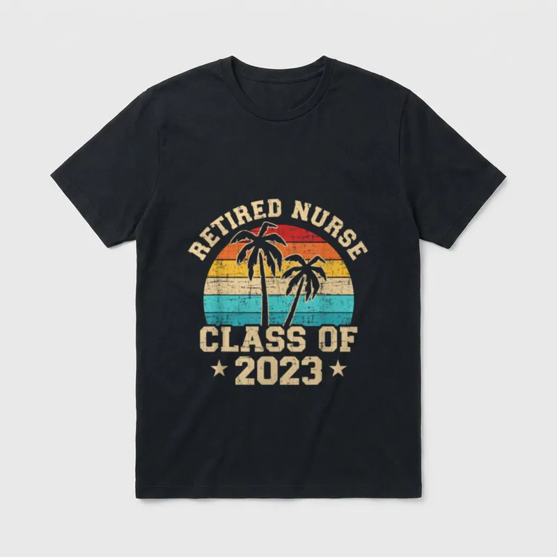 Retired Nurse Class of 2023 Vintage T-Shirt – Classic T-Shirt in Black