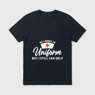 Proud Retired Nurse RN Retirement T-Shirt – Classic T-Shirt in Black
