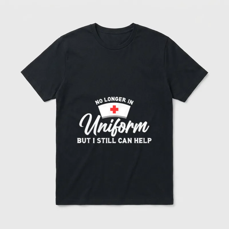 Proud Retired Nurse RN Retirement T-Shirt – Classic T-Shirt in Black