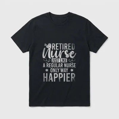 Retired Healthcare Essential Worker Nurse T-Shirt – Classic T-Shirt in Black