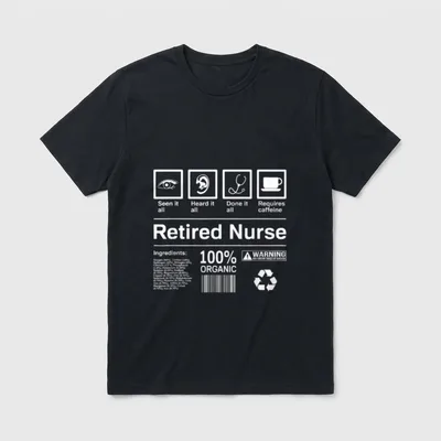 Retired Nurse Lightweight T-Shirt – Classic T-Shirt in Black