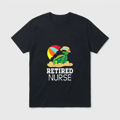 Retired Nurse Cute Retirement T-Shirt – Classic T-Shirt in Black