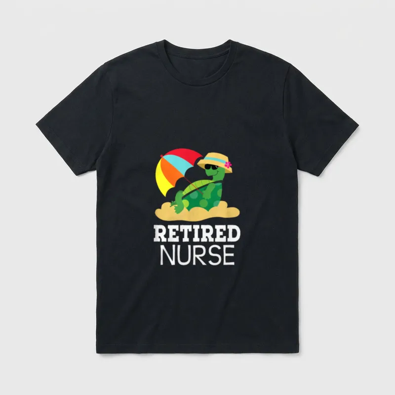 Retired Nurse Cute Retirement T-Shirt – Classic T-Shirt in Black