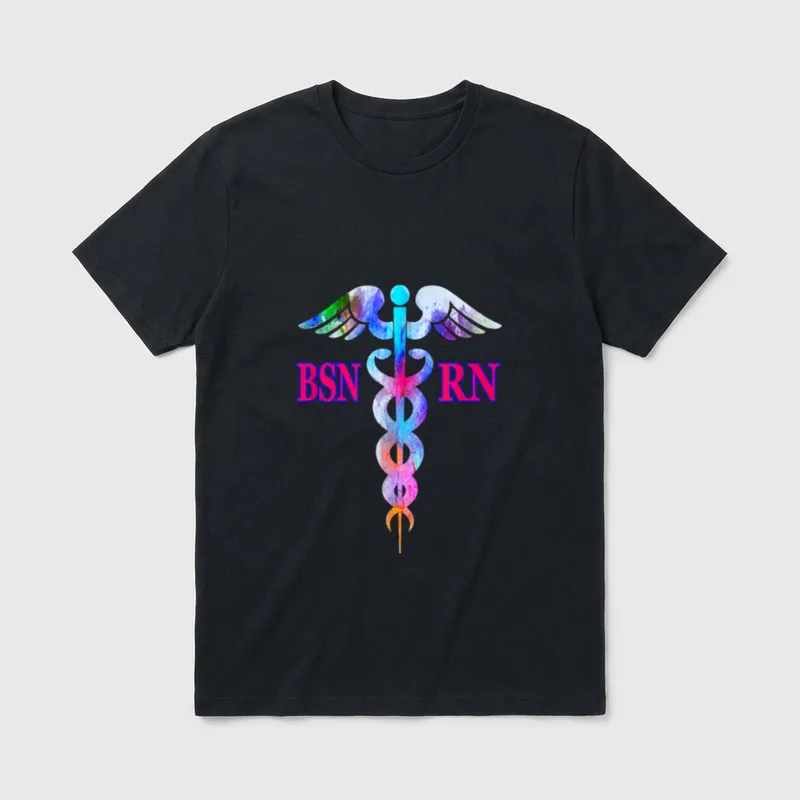 BSN Registered Nurse RN Caduceus Nursing T-Shirt – Classic T-Shirt in Black