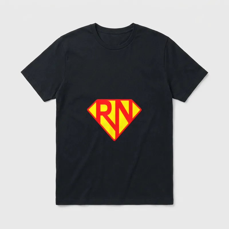 Registered Nurses RN Are Super Heroes T-Shirt – Classic T-Shirt in Black