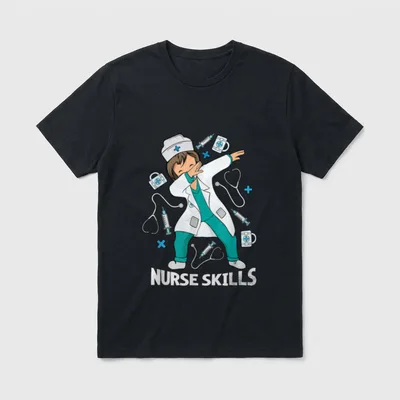 Nurse Life Female Doctor Assistant RN T-Shirt – Classic T-Shirt in Black