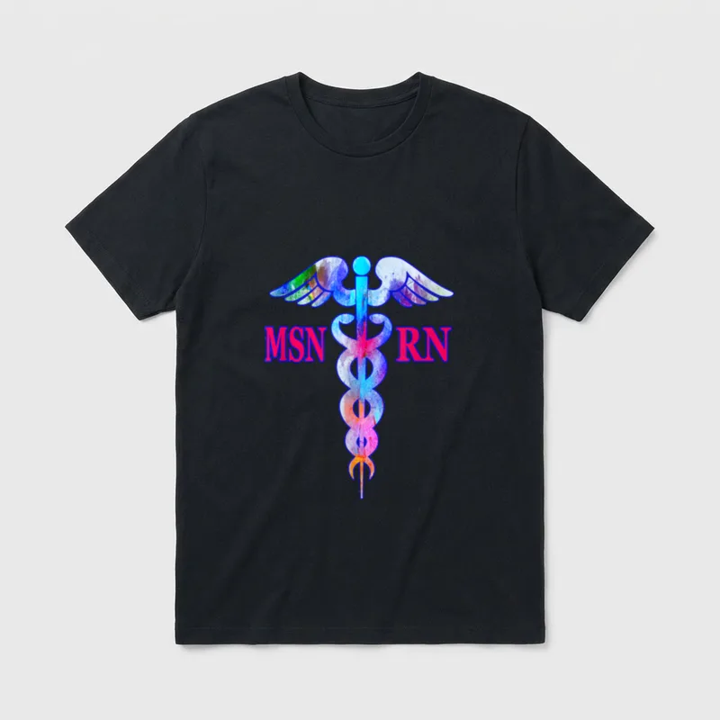MSN Registered Nurse RN Caduceus Nursing T-Shirt – Classic T-Shirt in Black