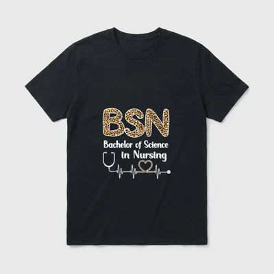 BSN Bachelor of Science in Nursing T-Shirt – Classic T-Shirt in Black