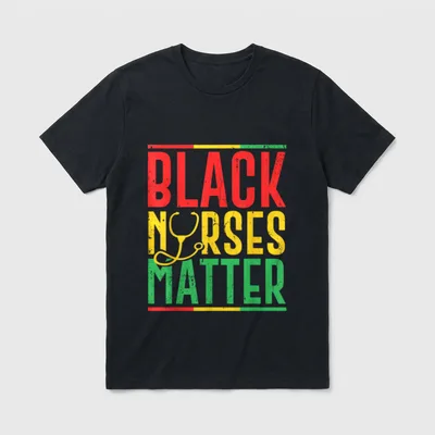 Black Nurses Matter Nurse Outfit Registered T-Shirt – Classic T-Shirt in Black