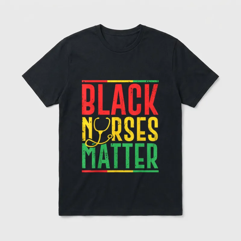 Black Nurses Matter Nurse Outfit Registered T-Shirt – Classic T-Shirt in Black