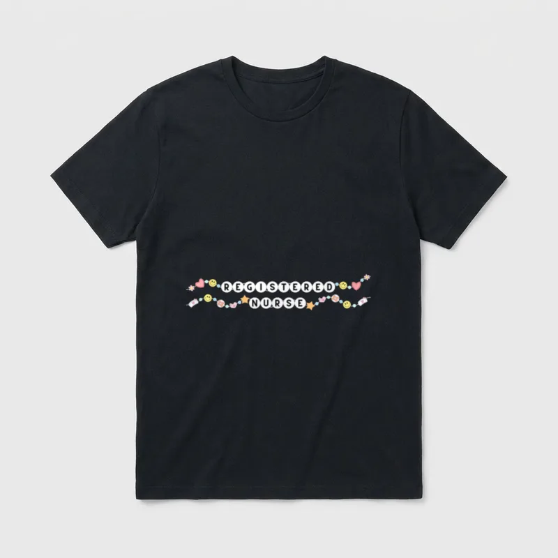 Cute Registered Nurse Friendship Bracelet T-Shirt – Classic T-Shirt in Black