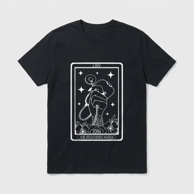 The Registered Nurse Tarot Card RN T-Shirt – Classic T-Shirt in Black