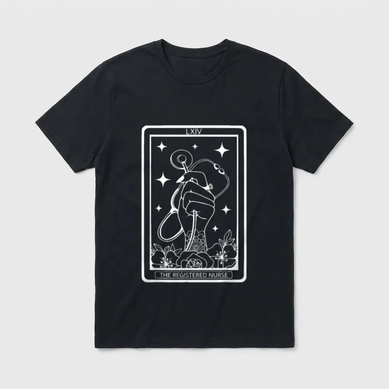 The Registered Nurse Tarot Card RN T-Shirt – Classic T-Shirt in Black