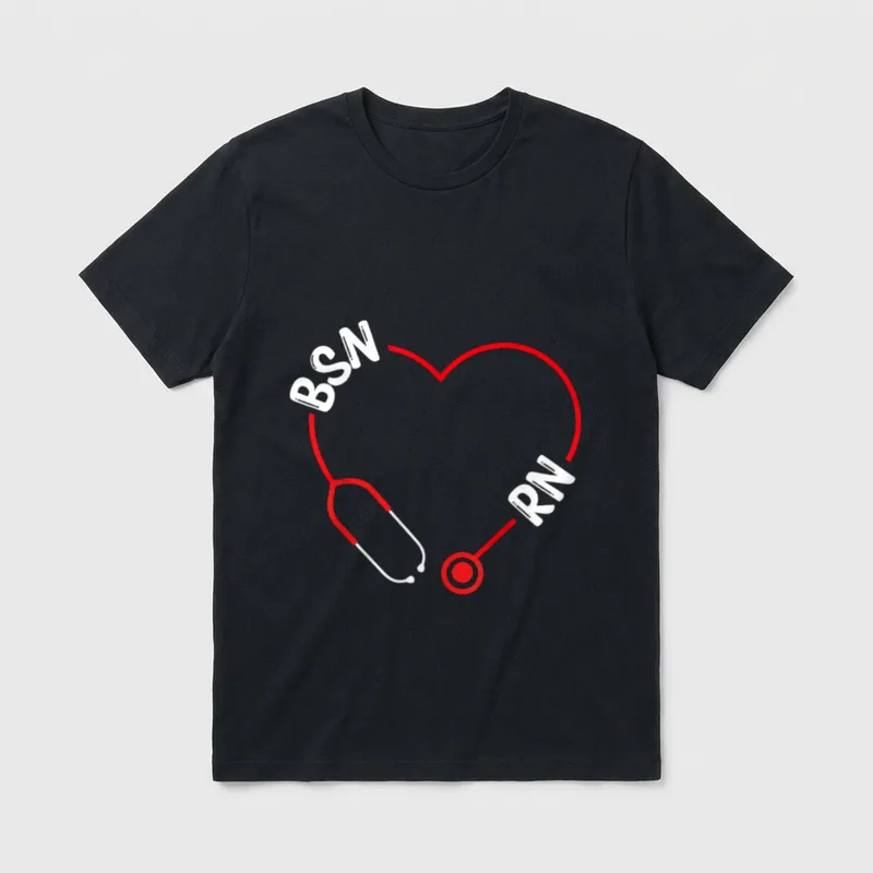 BSN RN Nurse Graduation Nursing Essentials T-Shirt – Classic T-Shirt in Black