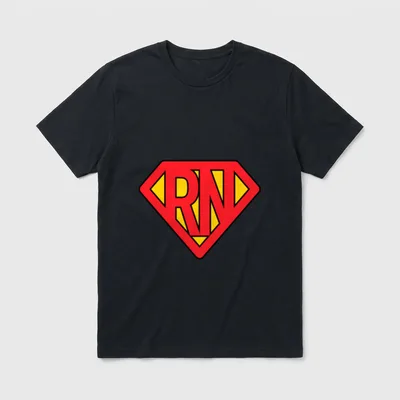 Super Nurse RN Superhero Registered Lightweight T-Shirt – Classic T-Shirt in Black