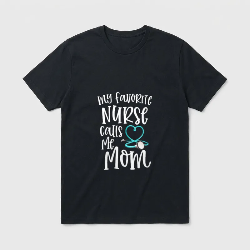RN Mom My Favorite Nurse Saying T-Shirt – Classic T-Shirt in Black