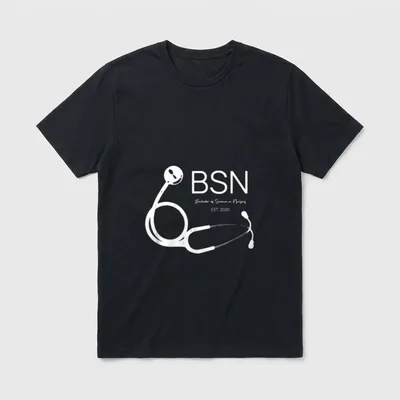 BSN Bachelor of Science in School T-Shirt – Classic T-Shirt in Black