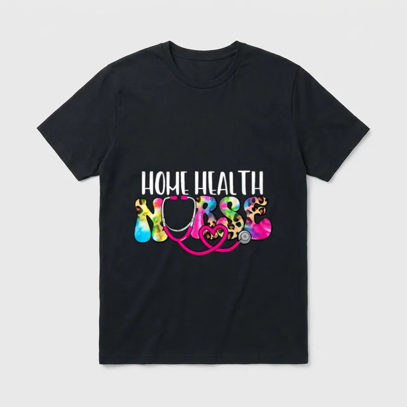 Home Health Nurse Nursing Registered RN T-Shirt – Classic T-Shirt in Black