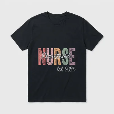 Registered Nurse Est 2025 RN Graduate T-Shirt – Classic T-Shirt in Black