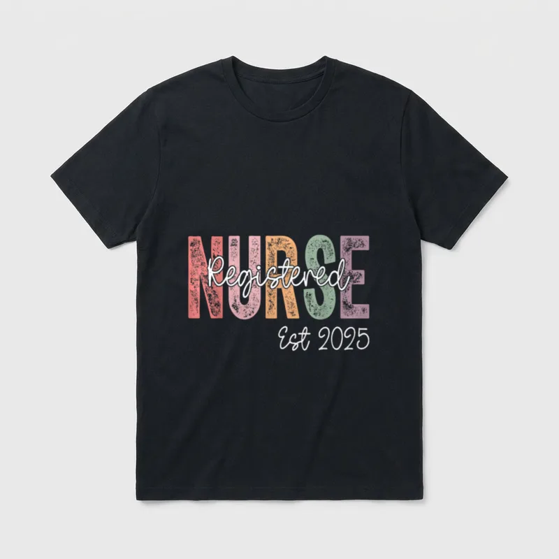 Registered Nurse Est 2025 RN Graduate T-Shirt – Classic T-Shirt in Black
