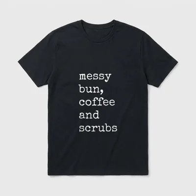 Coffee and Scrubs RN Nurse T-Shirt – Classic T-Shirt in Black