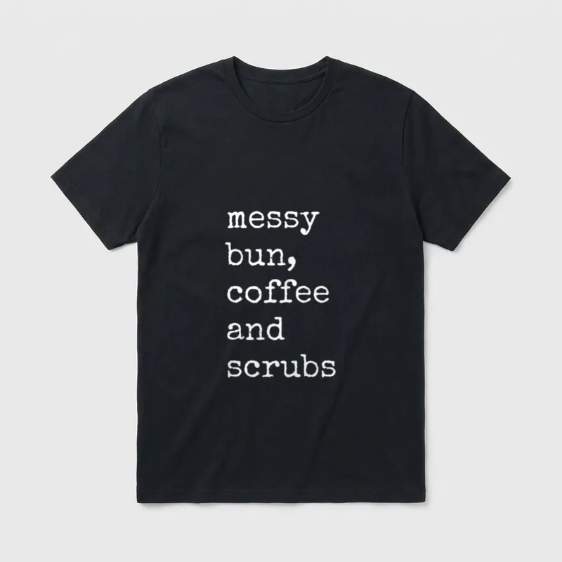 Coffee and Scrubs RN Nurse T-Shirt – Classic T-Shirt in Black